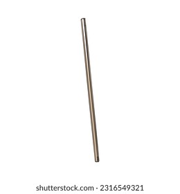 Drinking straw for cocktails and refreshing beverages, hand drawn sketch vector illustration isolated on white background. Cocktail straw thin tube single icon.