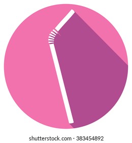 drinking straw flat icon