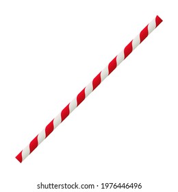 drinking straw icon with stripes