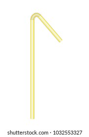 Drinking straw on a white background. Vector illustration.