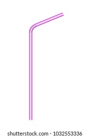 Drinking straw on a white background. Vector illustration.