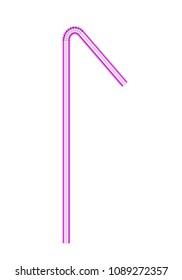 Drinking straw on a white background. Vector illustration.