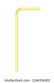 Drinking straw on a white background. Vector illustration.