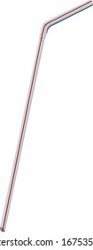drinking straw realistic vector illustration 