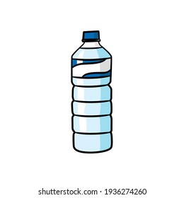 Drinking water bottle in drawing style isolated vector. Hand drawn object illustration for your presentation, teaching materials or others.