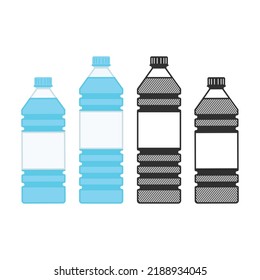 Drinking water bottle icon in flat style. Water Bottle simple sign. Vector illustration EPS 10.