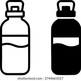Drinking water bottle illustration