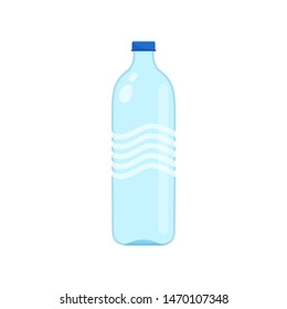 drinking water bottle plastic isolated on white background, illustrator bottle plastic transparent, clip art of bottle water drink single