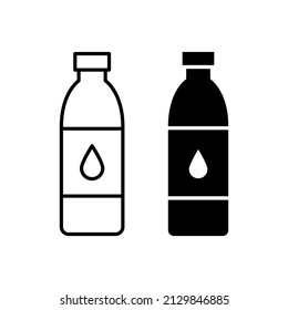 drinking water bottle vector icon for websites