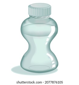 Drinking Water Bottle Vector Illustration