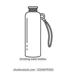 Drinking water bottles icon vector illustration template design