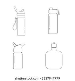 Drinking water bottles icon vector illustration template design