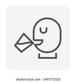 Drinking water and water drop and healthy vector icon set design, editable stroke.