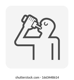 Drinking water and water drop and healthy vector icon set design.