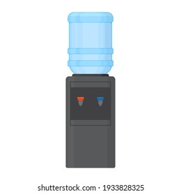 Drinking water, gallon, dispenser on white background flat design vector illustration