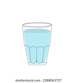 agua potable. vaso lleno de agua