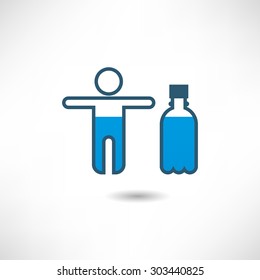 Drinking water icon
