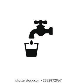 Drinking water icon isolated on white background