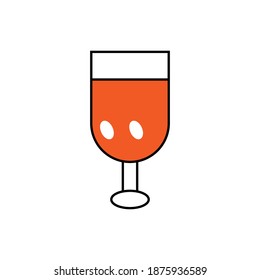 Drinking water icon straight line vector design illustration