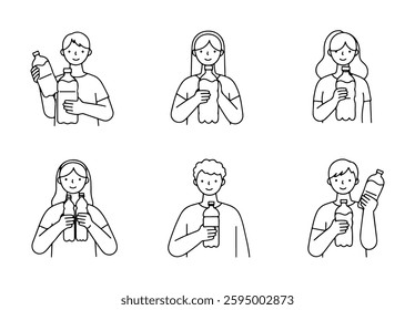 Drinking water is an important habit that meets physiological needs. The outline icon, which can be used on websites and applications, is an icon that users can easily understand.