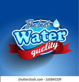 Drinking and Water Label vector