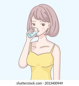 Drinking water makes you beautiful and healthy.
