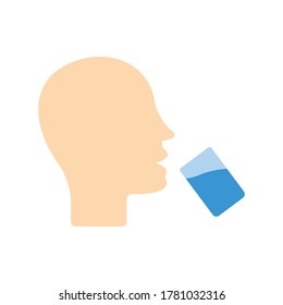 Drinking, water, man icon. Simple color vector elements of aqua icons for ui and ux, website or mobile application