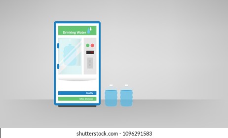 Drinking water service fill into container.