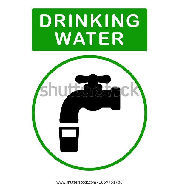 Drinking Water Sign Board Icon Modern Stock Vector (Royalty Free ...