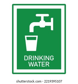 Archivo vector de signo de agua potable 