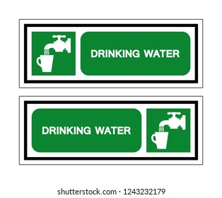 Drinking Water Symbol Sign ,Vector Illustration, Isolate On White Background Label .EPS10