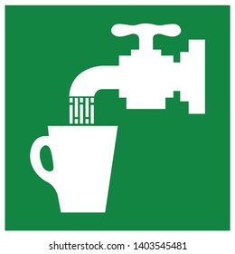 Drinking Water Symbol Sign ,Vector Illustration, Isolate On White Background Label .EPS10