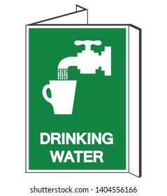 Drinking Water Symbol Sign ,Vector Illustration, Isolate On White Background Label .EPS10