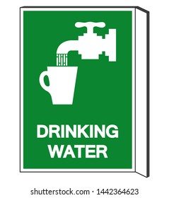 Drinking Water Symbol Sign ,Vector Illustration, Isolate On White Background Label .EPS10