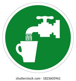 Drinking Water Symbol Sign ,Vector Illustration, Isolate On White Background Label .EPS10