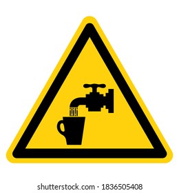 Drinking Water Symbol Sign ,Vector Illustration, Isolate On White Background Label .EPS10