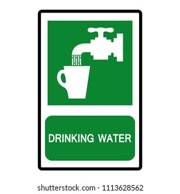 Drinking Water Symbol Sign,Vector Illustration, Isolate On White Background Icon. EPS10
