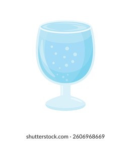 Drinking water vector illustration on white background. A glass of water.