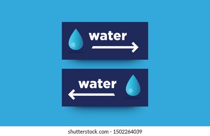 Drinking Water Vector Sign Board 