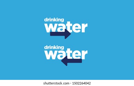 Drinking Water Vector Sign Board 