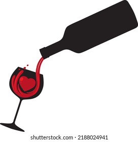 Drinking wine concept vector illustration