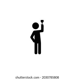 Icono De Vino De Bebida Aislado En Fondo Blanco