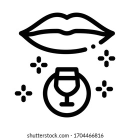 drinking wine icon vector. drinking wine sign. isolated contour symbol illustration