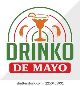 Ilustración de vectores impresos Drinko De Mayo SVG