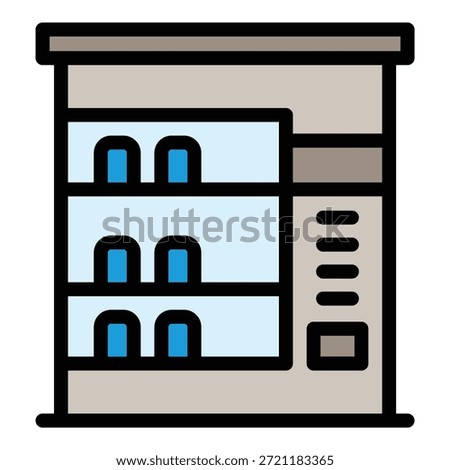 Drinks appliance icon. Outline Drinks appliance vector icon for web design isolated on white background color flat