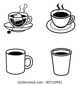 Drinks and Beverage containers vector icon