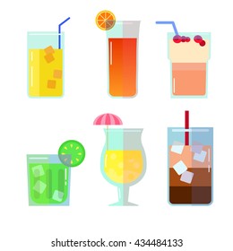 Drinks and Beverage Flat Vector illustration