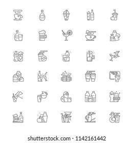 drinks and beverage icon set