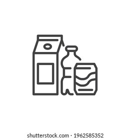 Icono de línea de bebidas y bebidas. signo de estilo lineal para concepto móvil y diseño web. El jugo y las bebidas de soda son un icono vectorial. Símbolo, ilustración del logotipo. Gráficos vectoriales