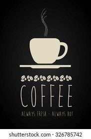 Drinks and beverages concepts, Coffee icon, editable vector design